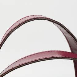 Pre Owned Fendi Tobacco/Magenta Zucchino Canvas and Patent Leather Shopper Tote