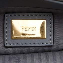 Fendi Light Grey Leather Small 2Jours Tote