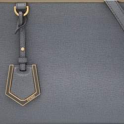 Fendi Light Grey Leather Small 2Jours Tote