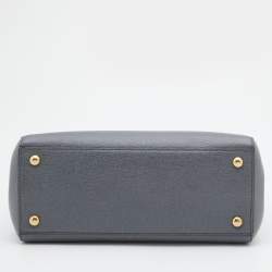 Fendi Light Grey Leather Small 2Jours Tote