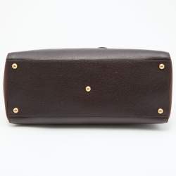 Pre Owned Fendi Burgundy Leather Medium 2Jours Tote