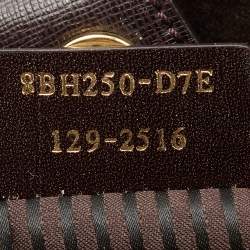 Pre Owned Fendi Burgundy Leather Medium 2Jours Tote