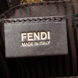 Pre Owned Fendi Burgundy Leather Medium 2Jours Tote