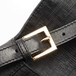 Fendi Black Zucchino Coated Canvas Mama Baguette Shoulder Bag