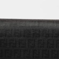 Fendi Black Zucchino Coated Canvas Mama Baguette Shoulder Bag