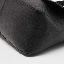 Fendi Black Zucchino Coated Canvas Mama Baguette Shoulder Bag