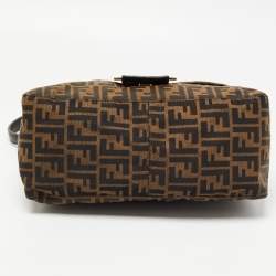 Pre Owned Fendi Tobacco Zucca Canvas and Leather Large Mama Forever Shoulder Bag