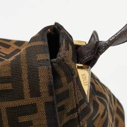 Pre Owned Fendi Tobacco Zucca Canvas and Leather Large Mama Forever Shoulder Bag