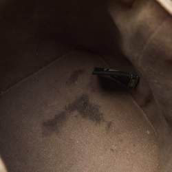 Pre Owned Fendi Beige Leather Mini Mon Tresor Drawstring Bucket Bag