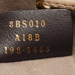 Pre Owned Fendi Beige Leather Mini Mon Tresor Drawstring Bucket Bag