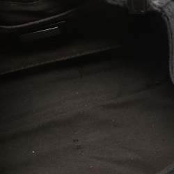 Pre Owned Fendi Black Zucchino Canvas and Leather Baguette Bag