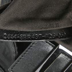 Pre Owned Fendi Black Zucchino Canvas and Leather Baguette Bag