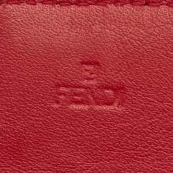 Pre Owned Fendi Orange Zucchino Patent Leather Mia Flap Continental Wallet