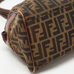 Pre Owned Fendi Tobacco Zucca Canvas and Leather Chef De Jour Tote