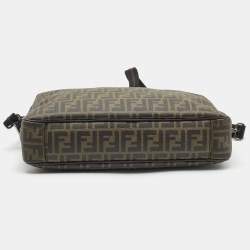 Fendi Tobacco Zucca Coated Canvas Laptop Bag