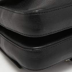 Pre Owned Fendi Black Leather and Watersnake Monster Micro Double Baguette Bag