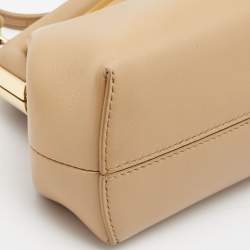 Fendi Beige Leather Small First Clutch