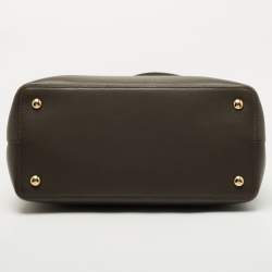 Pre Owned Fendi Grey Leather Small 2Jours Tote