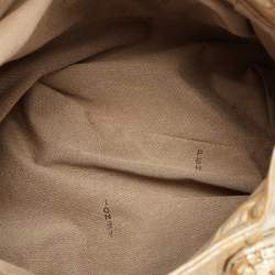 Pre Owned Fendi Gold Leather Mini Spy Bag