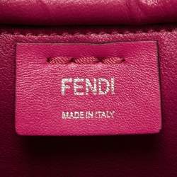 مملوكة مسبقًا حقيبة يد توتس فندي بيتيت 3جور جلد أزرق/بيج