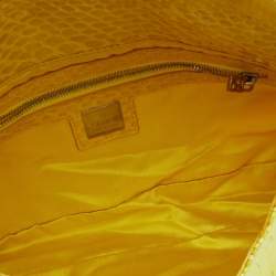 Fendi Yellow Sequins, Beads and Python Baguette Bag