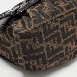 Pre Owned Fendi Tobacco Zucca Canvas and Leather B Bis Shoulder Bag 