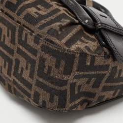 Pre Owned Fendi Tobacco Zucca Canvas and Leather B Bis Shoulder Bag 