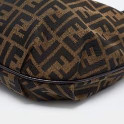 Fendi Tobacco Zucca Canvas and Leather Chef Chain Hobo