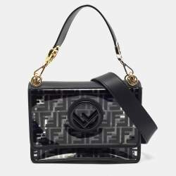 Fendi Kan I F Shoulder Bag With Removable Shoulder Strap Black in