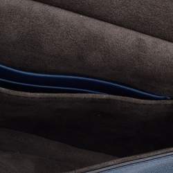 مملوكة مسبقًا Fendi Blue/Black Leather Micro Flowerland Double Baguette Bag