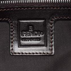 مملوكة مسبقًا Fendi Tobacco Zucca Canvas and Leather Baguette Bag