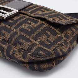 مملوكة مسبقًا Fendi Tobacco Zucca Canvas and Leather Baguette Bag