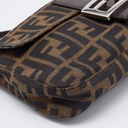 مملوكة مسبقًا Fendi Tobacco Zucca Canvas and Leather Baguette Bag