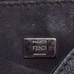 Pre Owned Fendi Multicolor Leather and Watersnake Leather Monster Micro Double Baguette Bag