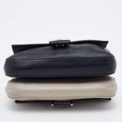Pre Owned Fendi Multicolor Leather and Watersnake Leather Monster Micro Double Baguette Bag