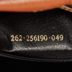 Pre Owned Fendi Brown Pequin Stripe Coated Canvas and Leather Crossbody Bag