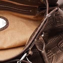 مملوكة مسبقًا حقيبة يد توتس فندي فيلا بورغيز جلد سيليريا برونزي