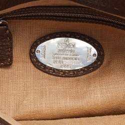 مملوكة مسبقًا حقيبة يد توتس فندي فيلا بورغيز جلد سيليريا برونزي