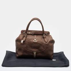 مملوكة مسبقًا حقيبة يد توتس فندي فيلا بورغيز جلد سيليريا برونزي