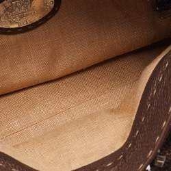 مملوكة مسبقًا حقيبة يد توتس فندي فيلا بورغيز جلد سيليريا برونزي