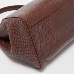 Pre Owned حقيبة بيد علوية فندي بيكابو جلد أزرق صغيرة