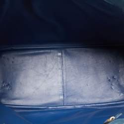 Pre Owned Fendi Blue Crocodile Twins Shopper Tote