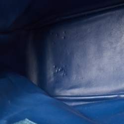 Pre Owned Fendi Blue Crocodile Twins Shopper Tote