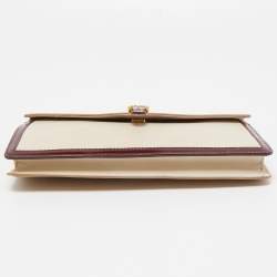 Pre Owned Fendi Tricolor Leather and Patent Leather Trim Fendista Envelope Clutch