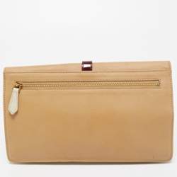 Pre Owned Fendi Tricolor Leather and Patent Leather Trim Fendista Envelope Clutch