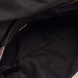 Pre Owned Fendi Multicolor Pequin Canvas and Leather Limited Edition Chef Baguette Bag