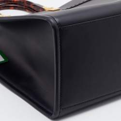 Pre Owned Fendi Black Leather Medium Sunshine Shopper Tote