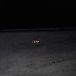 Pre Owned Fendi Black Leather Medium Sunshine Shopper Tote