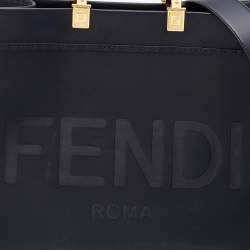 Pre Owned Fendi Black Leather Medium Sunshine Shopper Tote