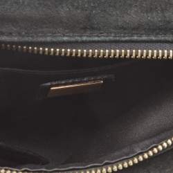 مملوكة مسبقًا Fendi Black Leather Cut Out Handle Clutch Bag
